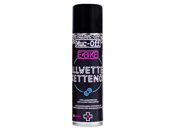 Muc Off E-Bike All Weather Chain Lube 250ml (German Version) | pink