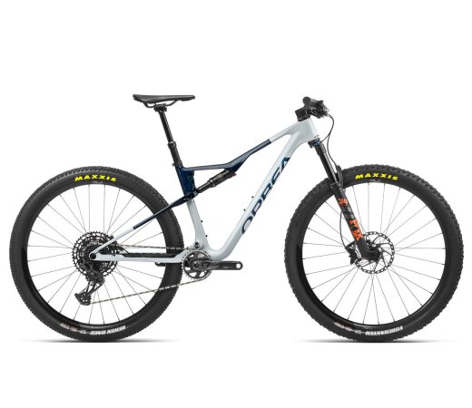 Orbea OIZ M21 - 2023 | Halo Silver-Blue Carbon View