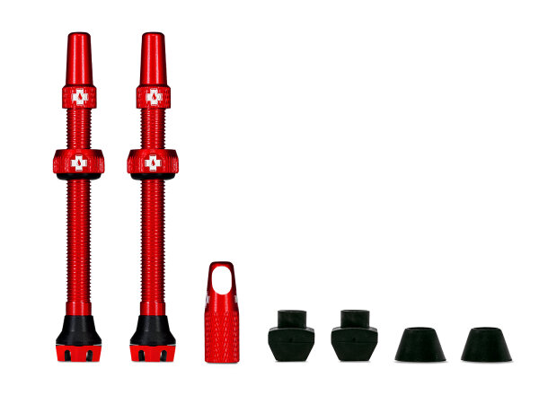 Muc Off Tubeless Valve Kit V2 Universal for MTB & Road  - red