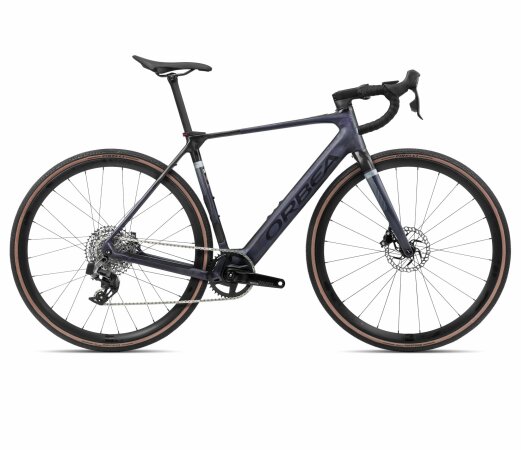 Orbea GAIN M31e 1X - 2024 | Tanzanite Carbon View  - Carbon Raw
