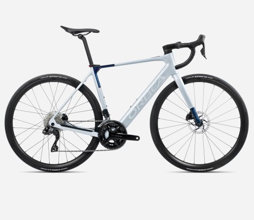 Orbea Gain M30i - 2025 | Halo Silver (Matt) - Blue Carbon View (Gloss)