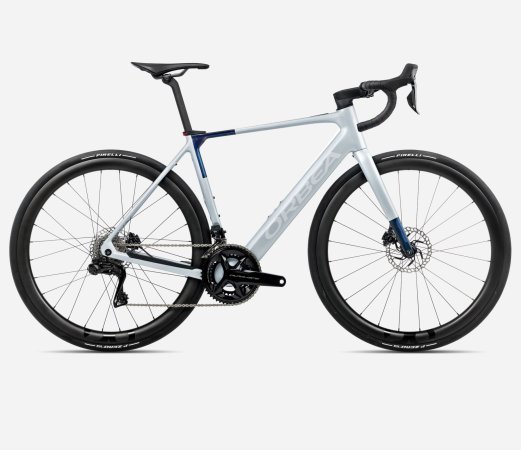 Orbea Gain M10i - 2025 | Halo Silver (Matt) - Blue Carbon View (Gloss)