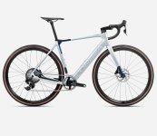 Orbea Gain M21e - 2025 | Halo Silver (Matt) - Blue Carbon...